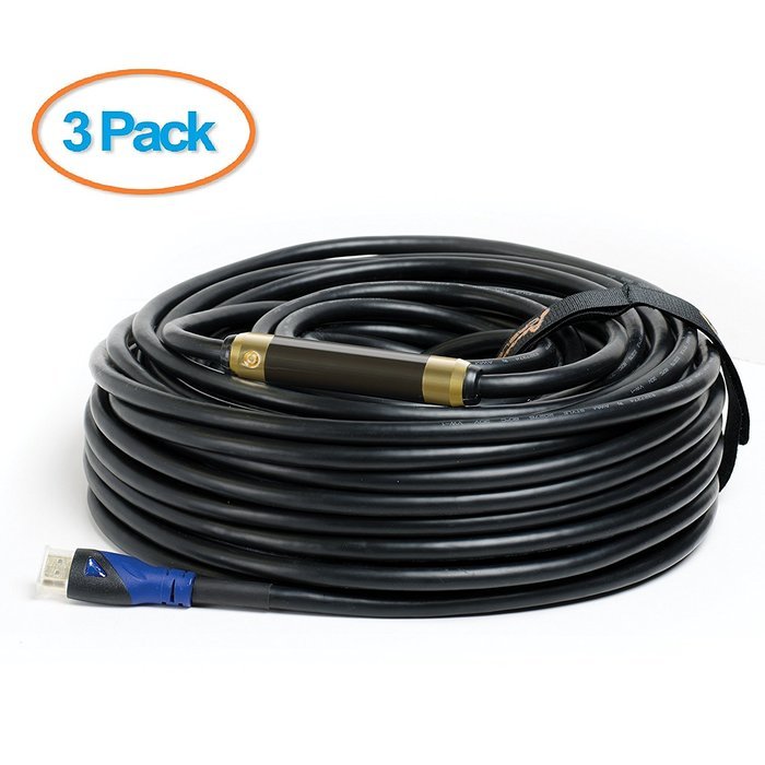 Aurum Ultra Series - High Speed HDMI Cable (100 ft) w/ Built-in Signal Booster - Supports 3D & Audio Return Channel... N4