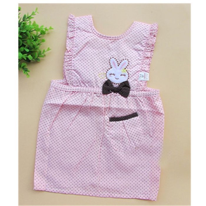 KAKA(TM) Baby Kids Waterproof Cute Cartoon Sleeveless Apron -Blue(Children's Height:110-135cm,size:100) N2
