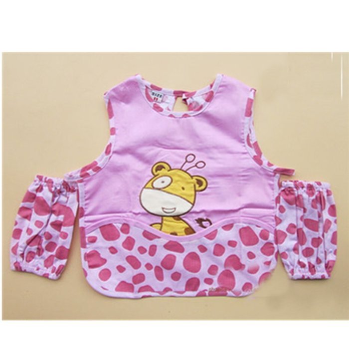 KAKA(TM) Baby Kids Waterproof Cute Cartoon Sleeveless Apron -Blue(Children's Height:110-135cm,size:100) N4
