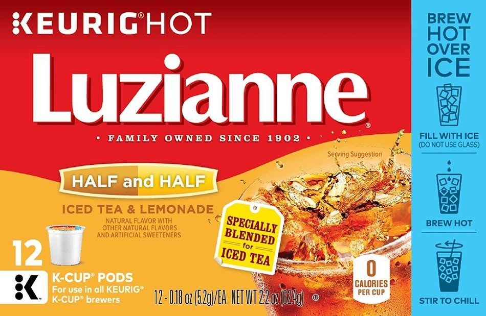 Luzianne Iced Tea, Sweet Flavor, Single Serve Tea Cups, 12 Count N7