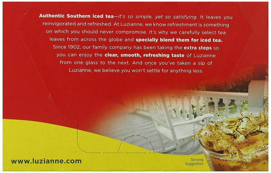 Luzianne Iced Tea, Sweet Flavor, Single Serve Tea Cups, 12 Count N9