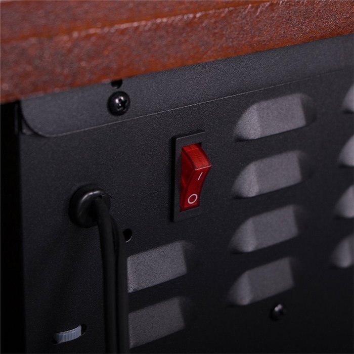 Ainfox 1500W LED Display Embedded Insert Electric Quartz Infrared Fireplace Heater Flame Logs Remote Control N8