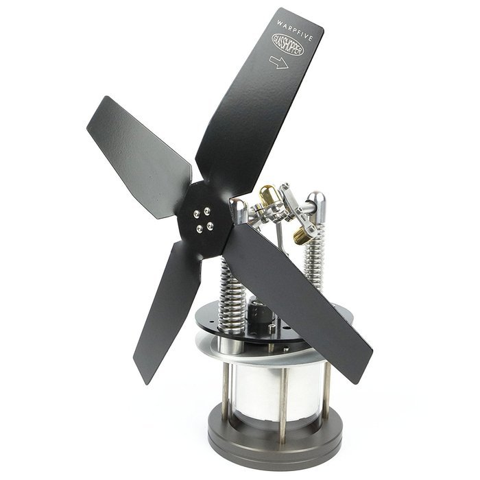 Heat Powered Stove Top Fan for wood multi-fuel coal with Soapstone or cooler surface - WARPFIVE GLASSHOPPER Eco... N6