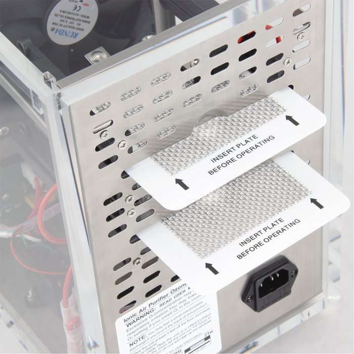 Della UV Ozone Generator Air Purifier Fresh Cleaner Hepa Covers 3500ft, Clear Acrylic N5