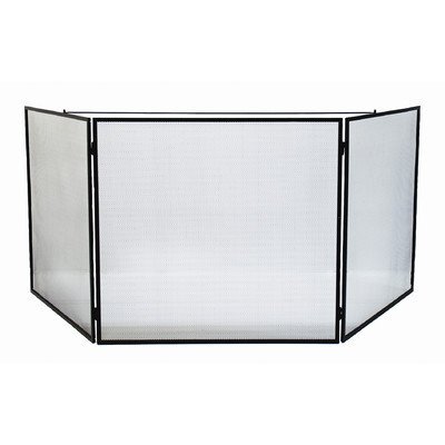 Large 3 Panel Wrought Iron Fireplace Screen