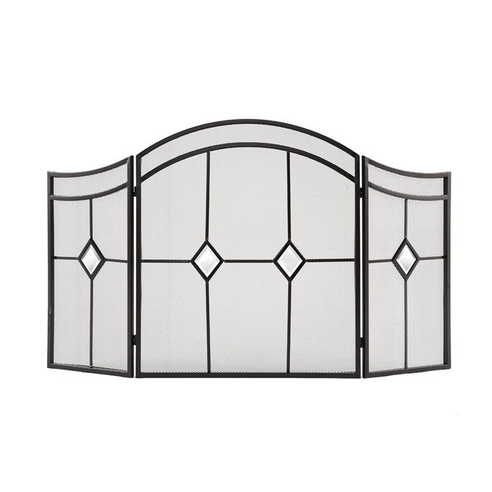 3-Panel Diamond Fireplace Screen N2