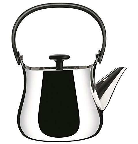 Alessi Cha Kettle/Teapot in 18/10 Stainless Steel Mirror Polished Handle And Knob in Thermoplastic Resin Magnetic...