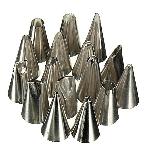 16Pcs Cupcake Cake Icing Piping Nozzles Pastry Tip Decorating Tool N5