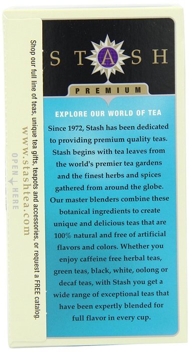 Stash Tea Green Chai Tea, 20 Count Tea Bags in Foil (Pack of 6) N22