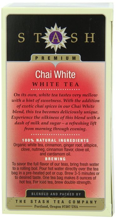 Stash Tea Green Chai Tea, 20 Count Tea Bags in Foil (Pack of 6) N25