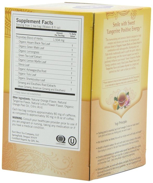 Yogi Sweet Tangerine Positive Energy, 1.02 Ounce (Pack of 6) N5
