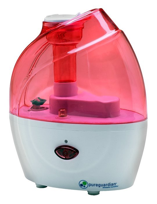 PureGuardian H900P 10-Hour Nursery Cool Mist Humidifier, Pink N9