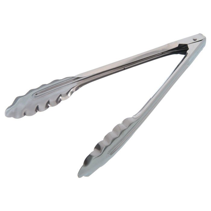 [2 Pack] Foho 8.8 Inch Stainless Steel Baking Barbecue Spring Tongs N3