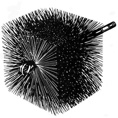 Square Wire Chimney Brush 1/4" pt