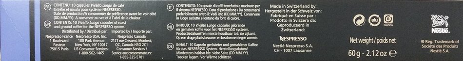50 NESPRESSO COFFEE CAPSULES (10 x VOLLUTO, 10 x ROMA, 10 x COSI, 10 x VIVALTO LUNGO, 10 x ARPEGGIO) N4