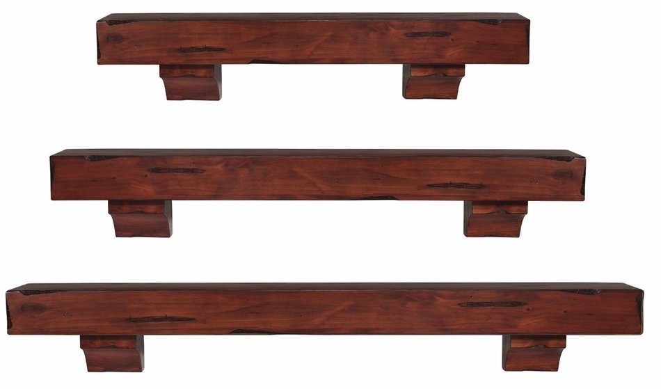 Pearl Mantels 412-72-70 Shenandoah Pine 72-Inch Wall Shelf, Rustic Cherry N9