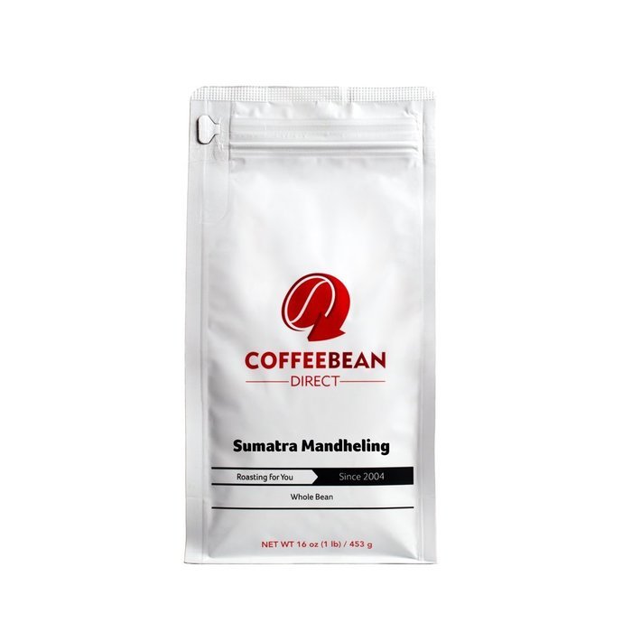 Coffee Bean Direct Sumatra Mandheling, Whole Bean Coffee, 16-Ounce Bags (Pack of 3) N25