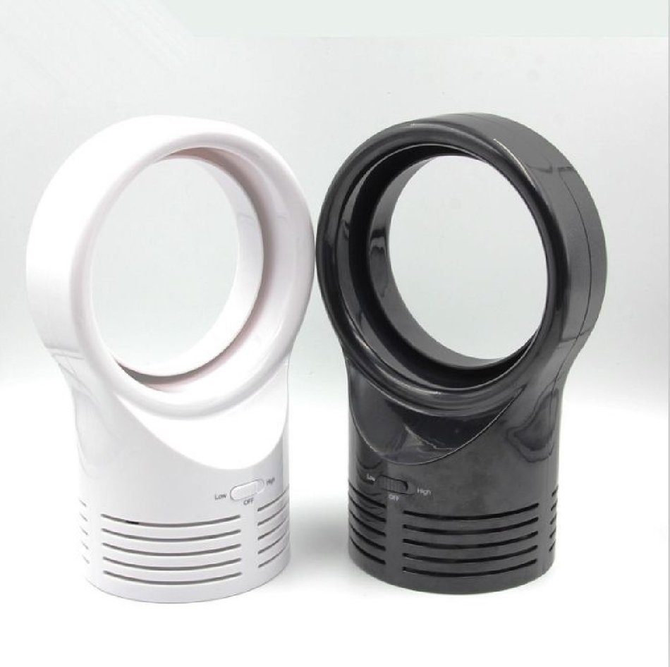 Portable Air Conditioner Table mini bladeless fan With Adapter Gift-Color Random (Black) N6