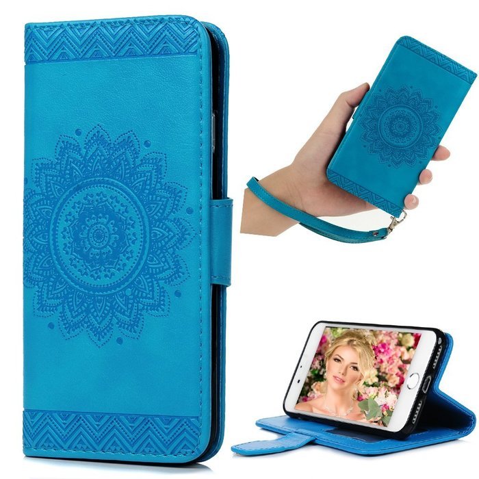 iPhone 7 Case (4.7 inch) - Wallet Folio Flip Embossed Totem PU Leather Case with Stand Card Slots and Slim Fit... N32