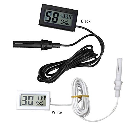 SORCO Black Mini Thermometer Hygrometer Gauge Humidity Meter Digital ...