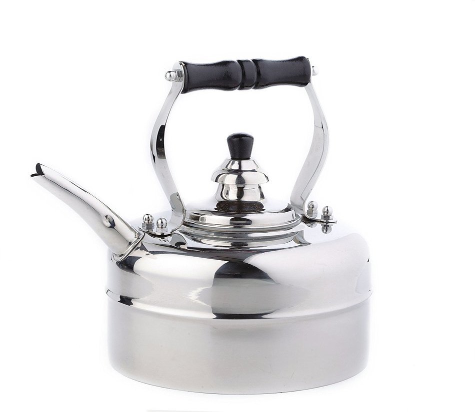 3 Qt Whistling Tea Kettle Stovetop Compatible: Gas Electric Glass; Stainless Steel, Silver
