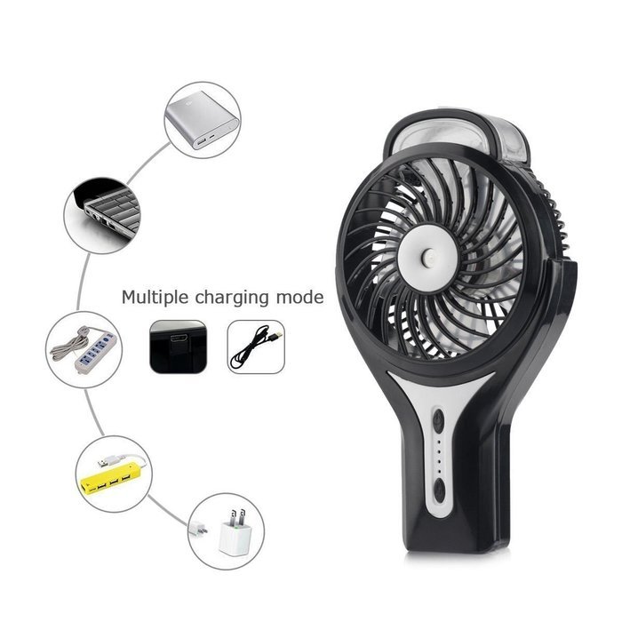 HJIAN Handheld Humidifier Fan Mini Misting Fan Water Mist Fan Portable Personal Cooling Fan Mist Humidifier Fan... N3
