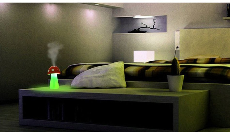 Ultrasonic Cool Mist Humidifier,BENKS Mushroom Humidifier 200ml for skin moisturizing,stealth mask with No Noise... N4