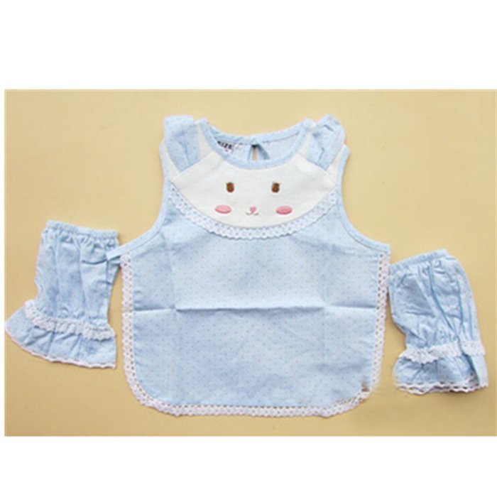 KAKA(TM) Baby Kids Waterproof Cute Cartoon Sleeveless Apron -Blue(Children's Height:110-135cm,size:100) N8