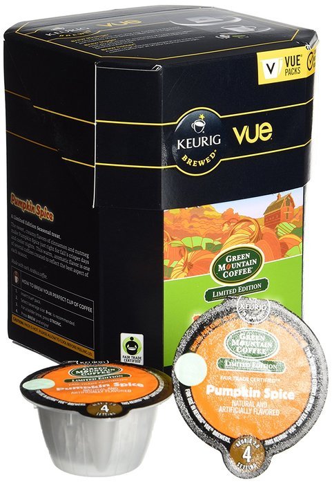 16 Count - Green Mountain Pumpkin Spice Flavored Vue Cup Coffee For Keurig Vue Brewers N6