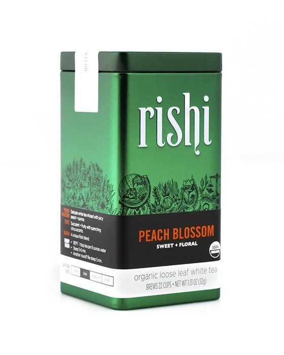 Rishi Tea Organic Peach Blossom Loose Leaf Tea, 1.13 Ounces Tin N2