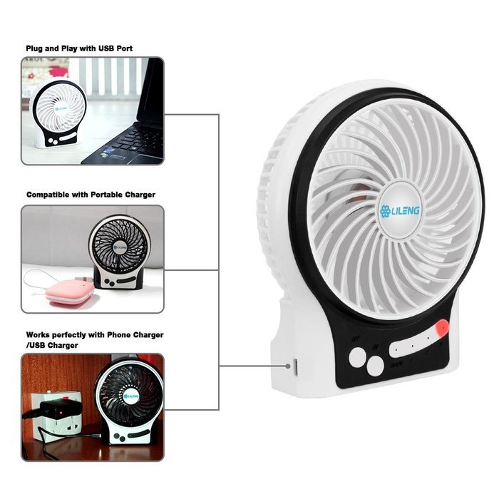 Bengoo Fan Portable USB Mini Desktop Desk Table Electric Rechargeable Fan for laptop room office outdoor travel N2