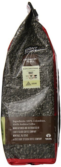 Eight O'Clock Colombian Peaks Ground Coffee, 11-Ounce Bags (Pack of 6) N3