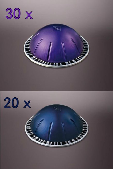 50 NESPRESSO VERTUOLINE ESPRESSO CAPSULES**DIAVOLITTO & ALTISSIO BEST SELLERS (30 Diavolitto & 20 Altissio Capsules) N2