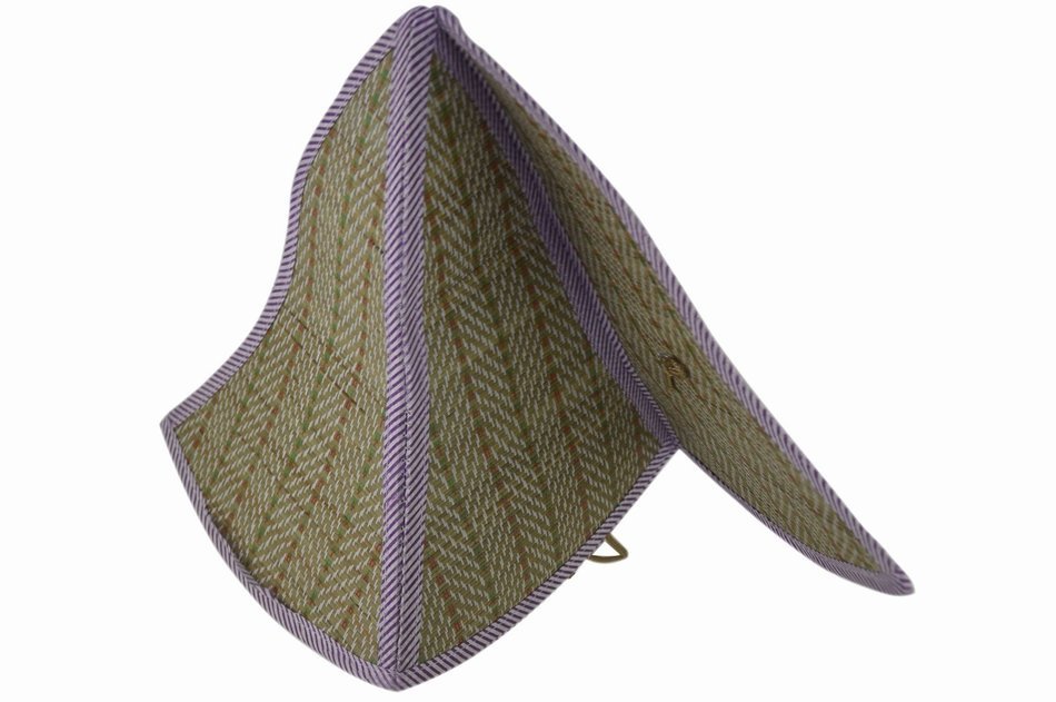 Chinese Style Foldable Straw Sun Cap Visor Hat For Mens And Women Purple N3