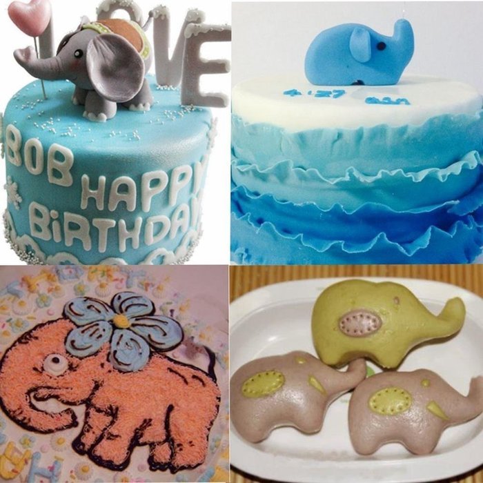 Cake & Cookie Cutters Stainless Steel Elephant Animal Cookie Cutter Cake Biscuit Pastry Mould Mold
