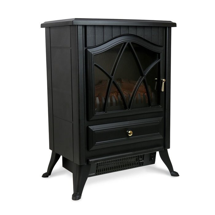 Tek Widget Free Standing Portable Electric 1500W Fireplace Heater