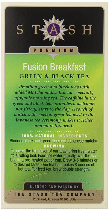 Stash Tea Green Chai Tea, 20 Count Tea Bags in Foil (Pack of 6) N62