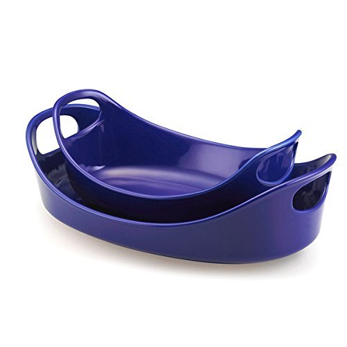 Stoneware Bubble and Brown 2-piece Set: 1.25-quart and 2.25-quart, Blue N3