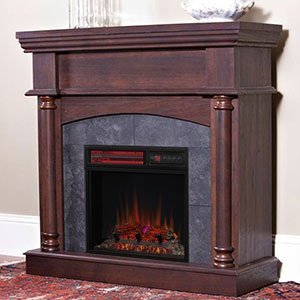 ChimneyFree Wexford Wall or Corner Infrared Electric Fireplace in Brown Cherry - 18DM9038-PM92