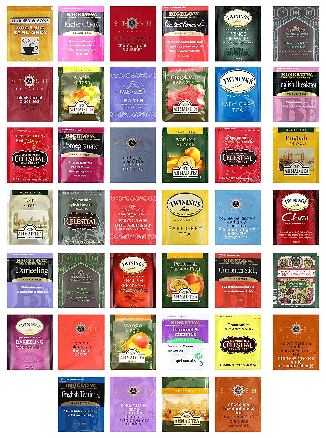 Custom VarieTea Tea Bags Sampler Assortment Includes Mints (40 Count ...