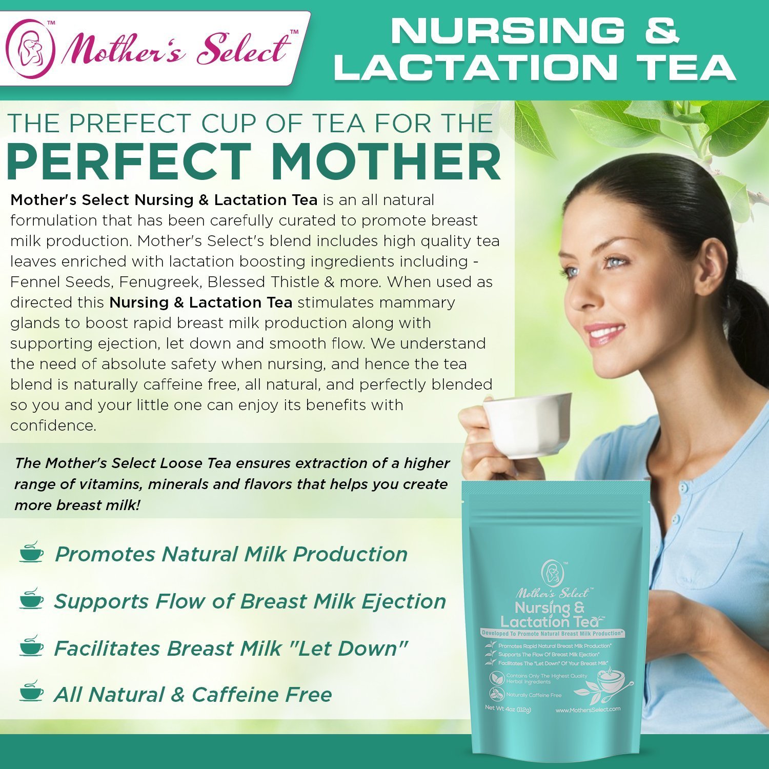 Nursing And Lactation Tea By Mothers Select To Increase Breast Milk