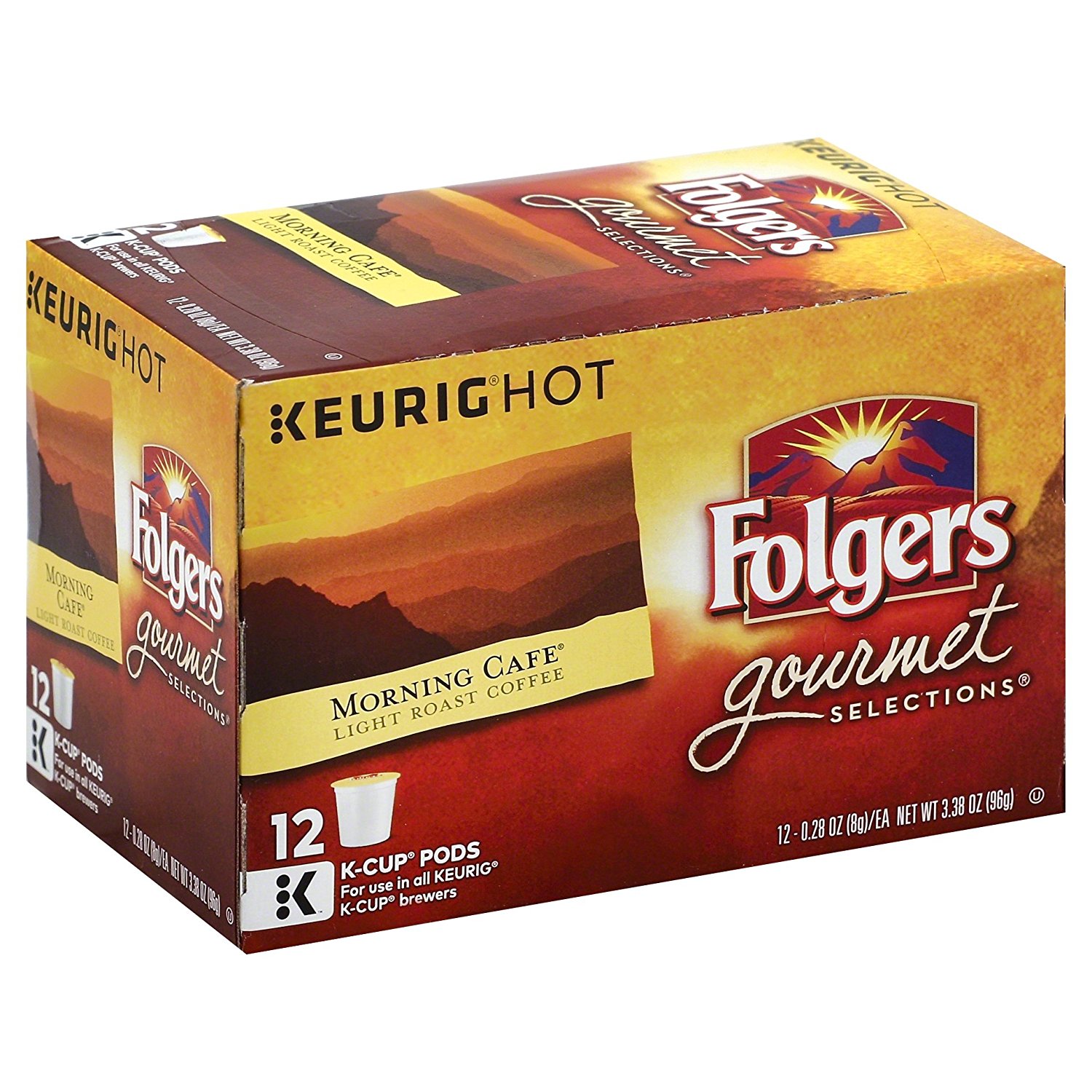 Folgers Gourmet Selections Morning Cafe Light Roast Kcups 12 Count ...