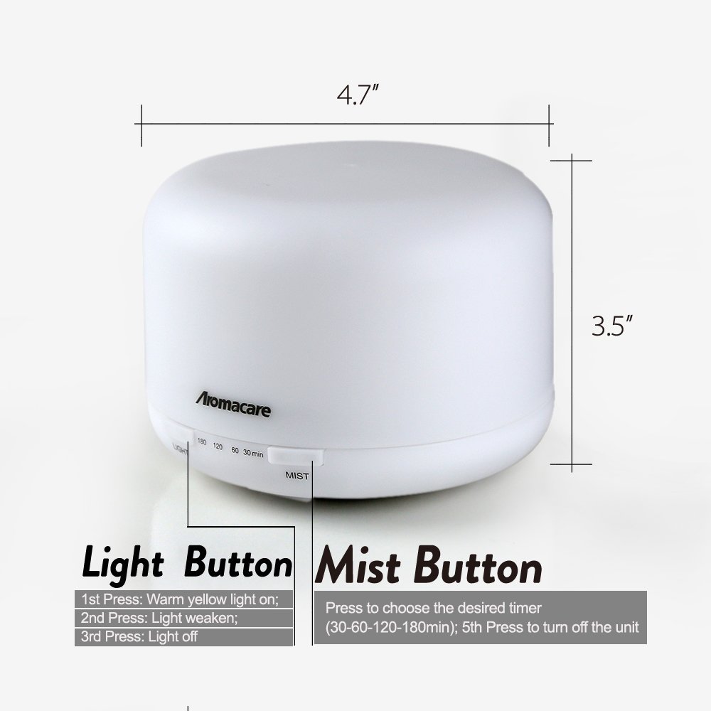 Portable Small Aromatherapy Oil Diffuser 160 ML, Travel Size Cool Mist ...