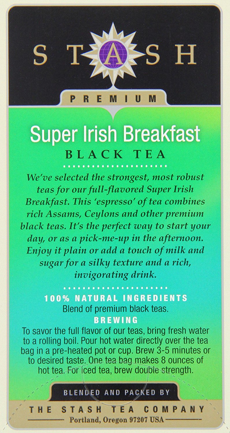 Stash Tea Chai Spice Black Tea, 20 Count Tea Bags in Foil (Pack of 6 ...