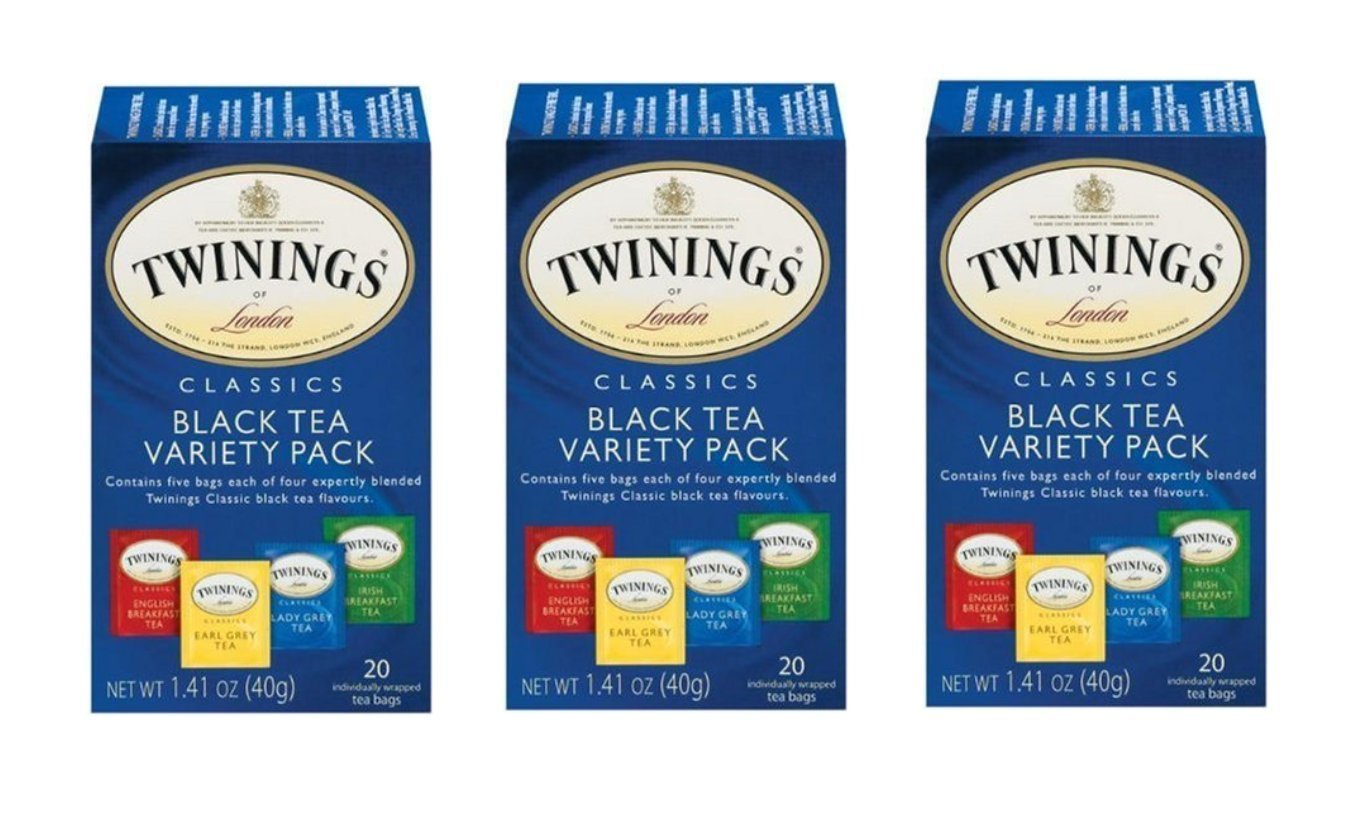 Twinings Variety Pack of Four Flavors, Tea Bags, 20-Count free image ...