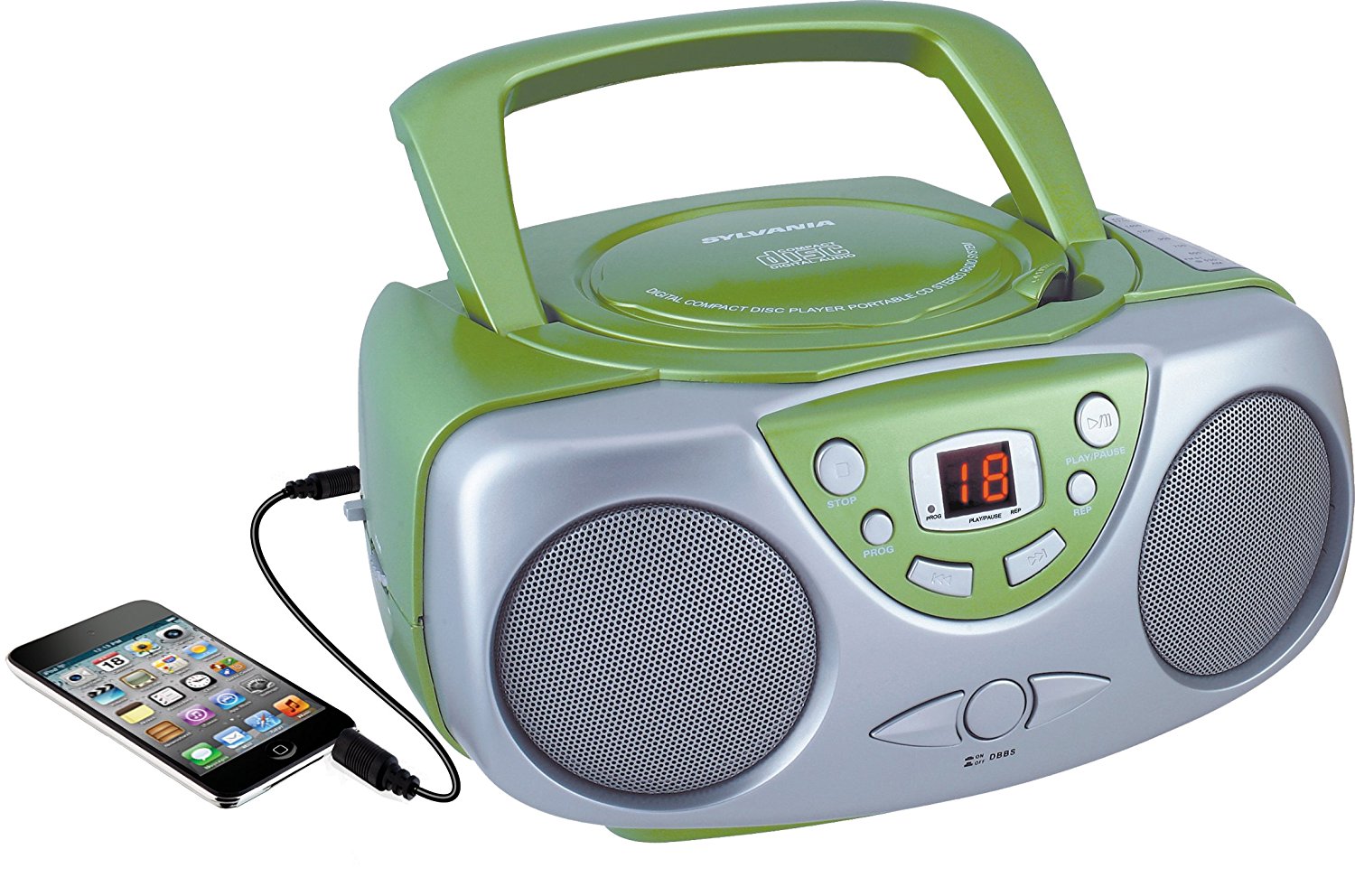 Sylvania Srcd243 Portable Cd Player With Amfm Radio Boombox Silver Free Image Download 9804