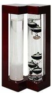 Ambient Weather AW-YG737S-RD Admiral Fitzroy Storm Glass and Galileo Thermometer