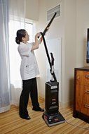 Rubbermaid Commercial Executive Series Manual Height Adjustment Upright Vacuum Cleaner, 12-Inch, Black ( 1868440) N6