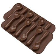 Beauty Clubs Silicone Spoon Chocolate Molds Baking Biscuit Candy Molud