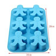 DUFUSTORE Chocolate Cake Candy Baking Silicone Bakeware Mould Snowman Pattern Random Color N5